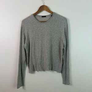 ATM Anthony Thomas Melillo Gray Long Sleeve Micromodal Top Women's Medium
